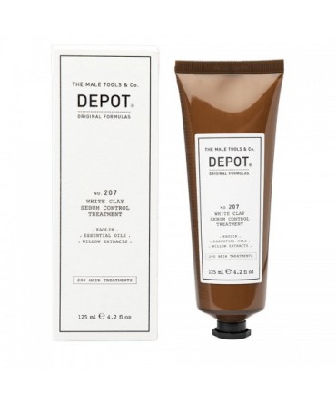 DEPOT no. 207 WHITE CLAY SEBUM CONTROL TREATMENT Маска за себум контрол с бял клей 125 ml