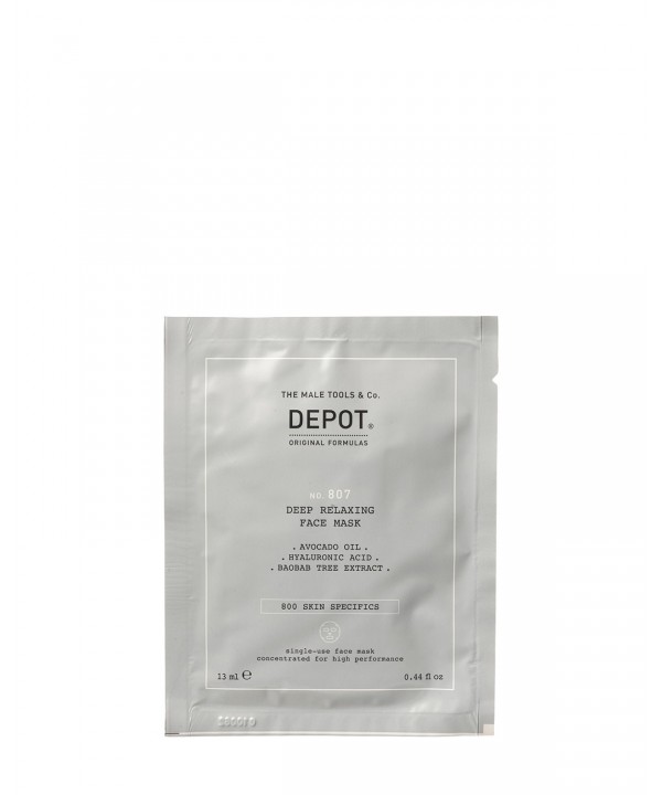 Depot - DEEP RELAXING FACE MASK ДЪЛБОКО РЕЛАКСИРАЩА МАСКА ЗА ЛИЦЕ 12бр. 13мл.